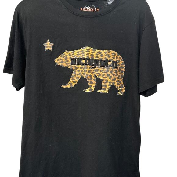 RARE Brooklyn Standard “Incognito” Leopard Bear Graphic T-Shirt Medium - Picture 1 of 5